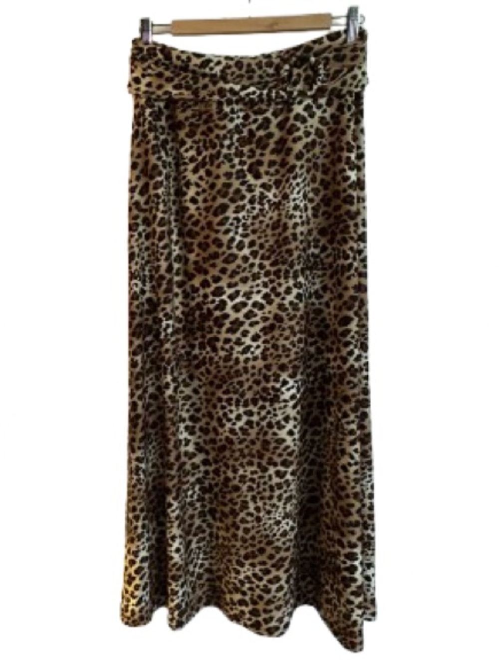 Robert Louis Leopard-Print Maxi Skirt in Brown and Black